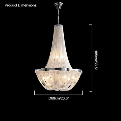 WOMO Tassel Silver Empire Chandelier-WM2096