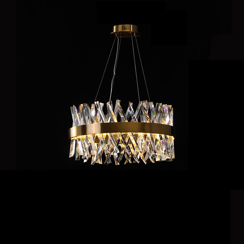 WOMO Gold Kristall Prisma Runde Kronleuchter – WM2359
