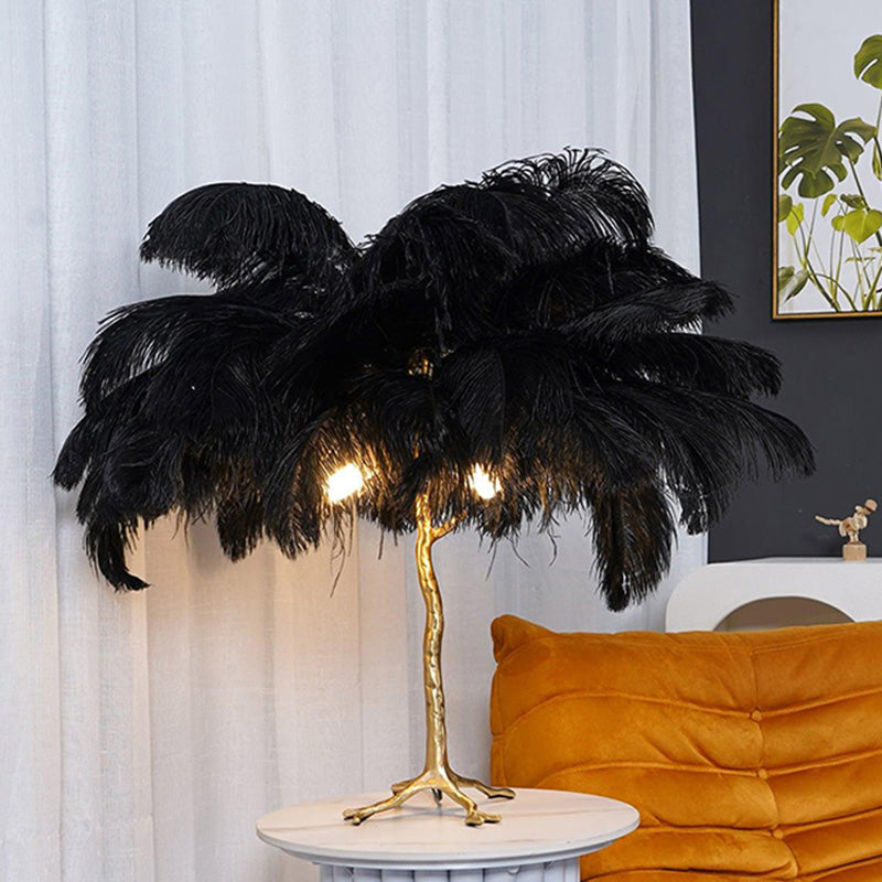 WOMO Federpalmen-Tischlampe-WM8016