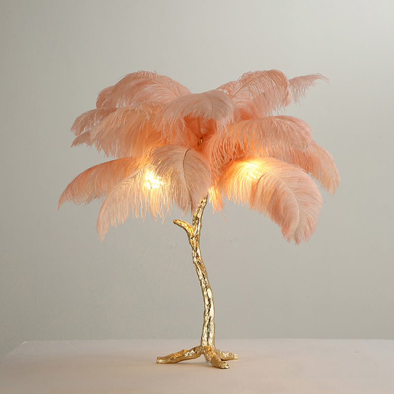 WOMO Federpalmen-Tischlampe-WM8016
