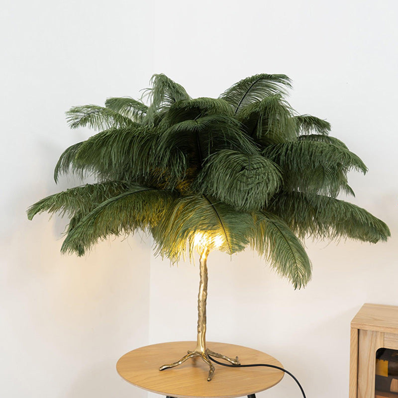 WOMO Federpalmen-Tischlampe-WM8016