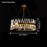 Lustre rond WOMO Gold Kristall Prisma – WM2359