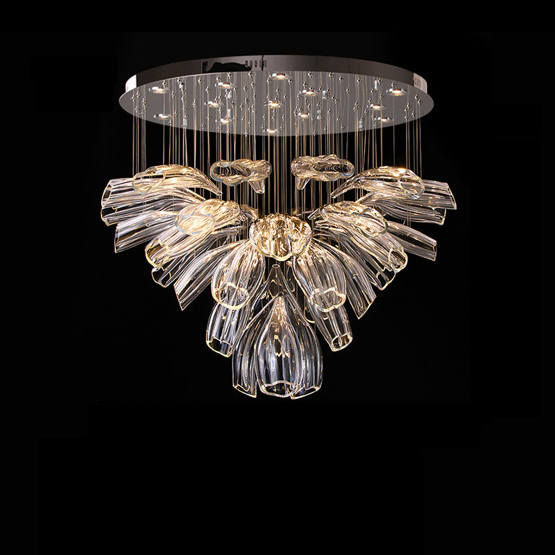 WOMO Blumen Glas Foyer Kronleuchter – WM2341