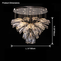 WOMO Flower Glass Foyer Chandelier – WM2341