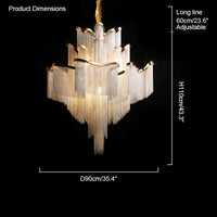 WOMO Fringe Tiered Chandelier WM2079