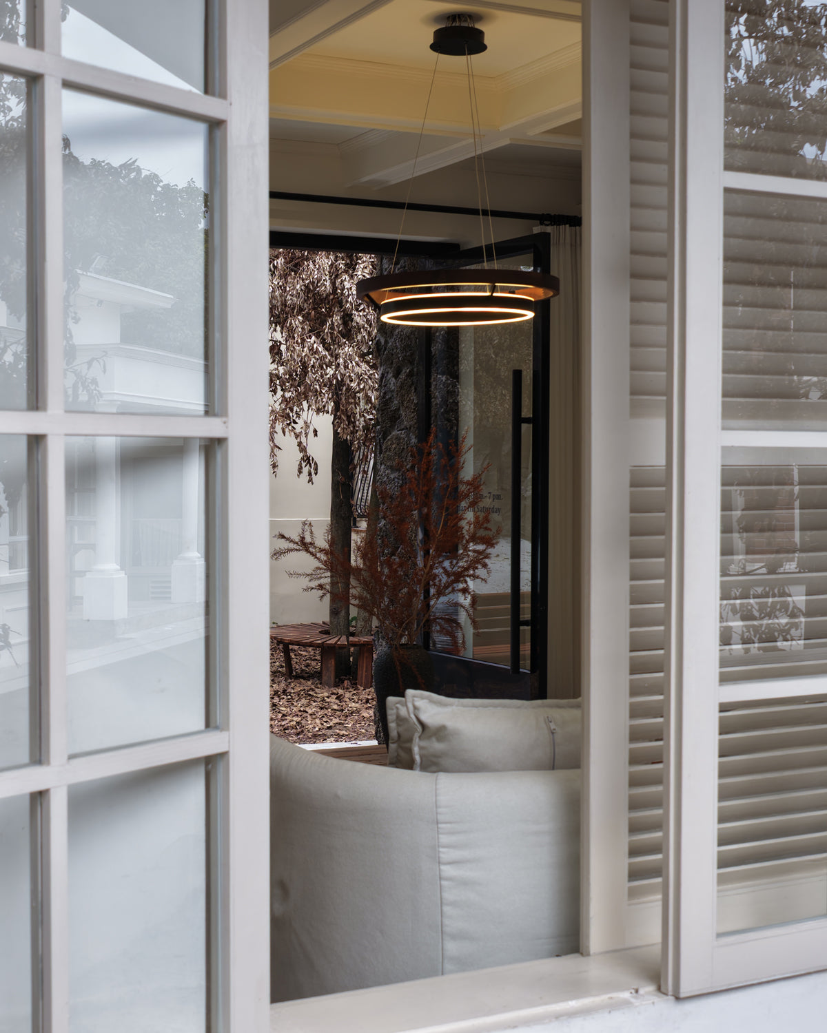 WOMO LED Kronleuchter Ring Esstisch Holz Landhaus Modern-WM2492