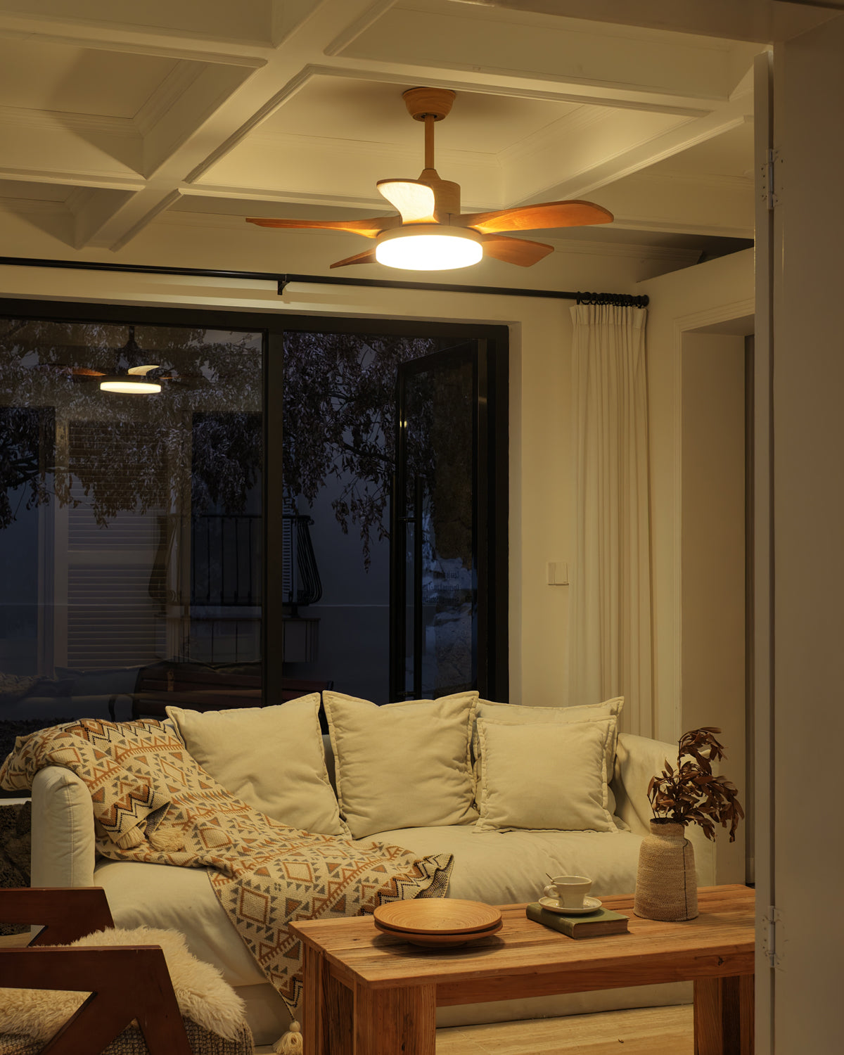 WOMO Scandi Wende-Deckenventilator mit Licht-WM5002