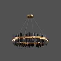 WOMO Iceberg Round Black Gold Chandelier-WM2183