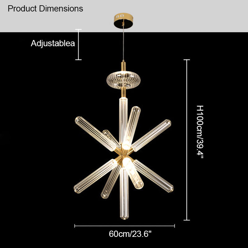 WOMO Cypher Vertikale/Horizontale Glas-Pendelleuchte-WM2153