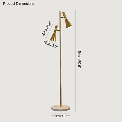 WOMO 2-bulb Adjustable Pole Floor Lamp-WM7067