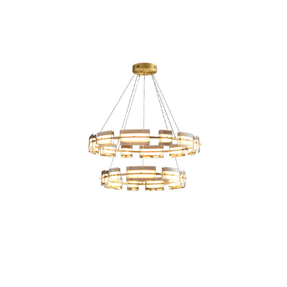 WOMO Modern Tiered Glass Chandelier-WM2220