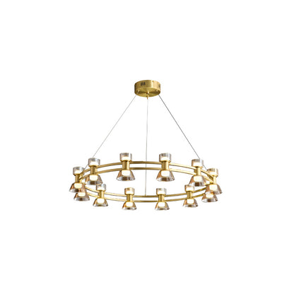 WOMO Modern Pillar Candle Round Chandelier-WM2224