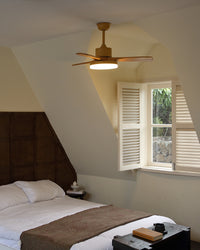 WOMO Scandi Ventilateur de plafond réversible avec lumière WM5002