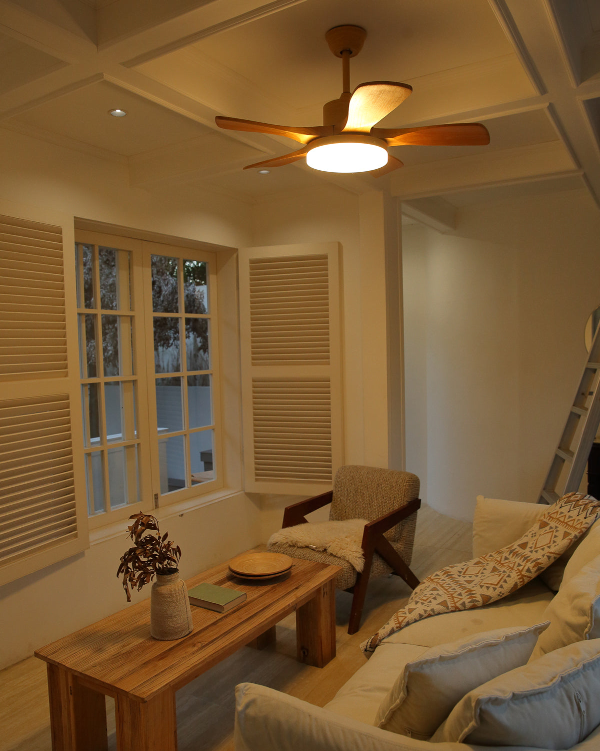 WOMO Scandi Wende-Deckenventilator mit Licht-WM5002