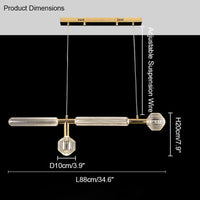 WOMO Cypher Vertikale/Horizontale Glas-Pendelleuchte-WM2153