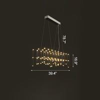 WOMO Rectangular Sculpture Chandelier-WM2200