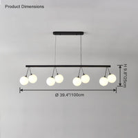 WOMO Black Chandelier Round Glass Globes-WM2318