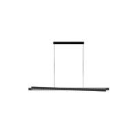 WOMO Linear Pendant Light in Black Ribbed Glass - WM2310