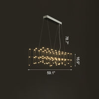 WOMO Rectangular Sculpture Chandelier-WM2200
