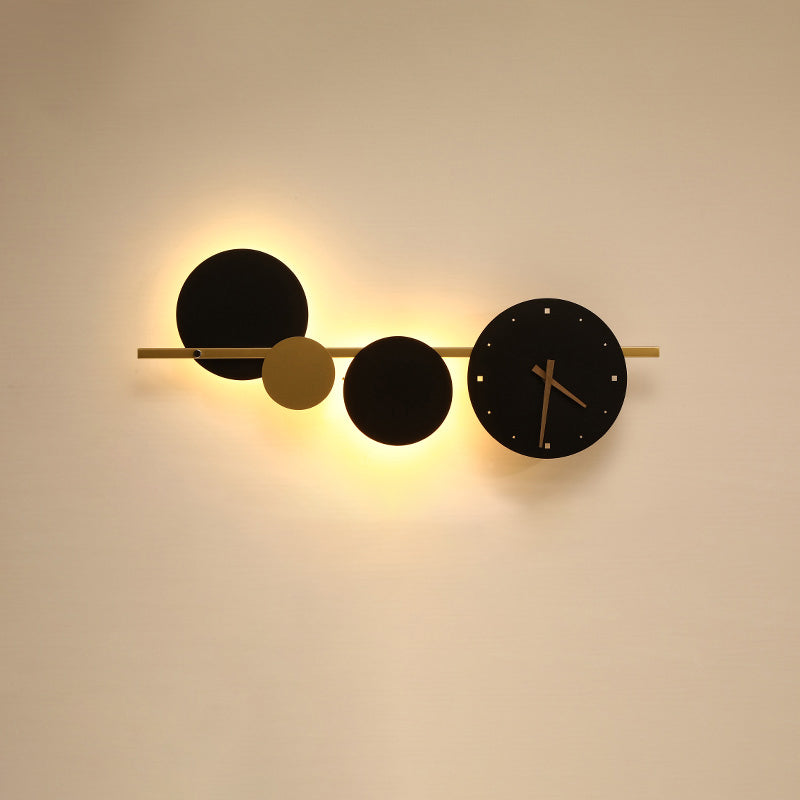WOMO Skulpturale Wanduhr mit LED-Licht - WM6087