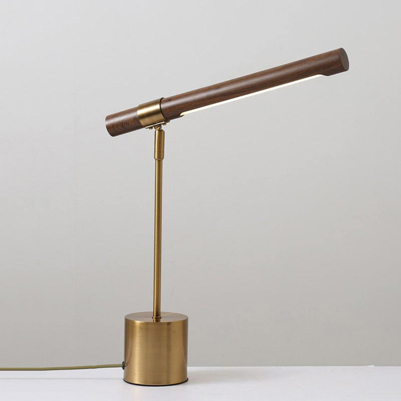 WOMO Table Lamp in Walnut Finish with Arm – WM8010