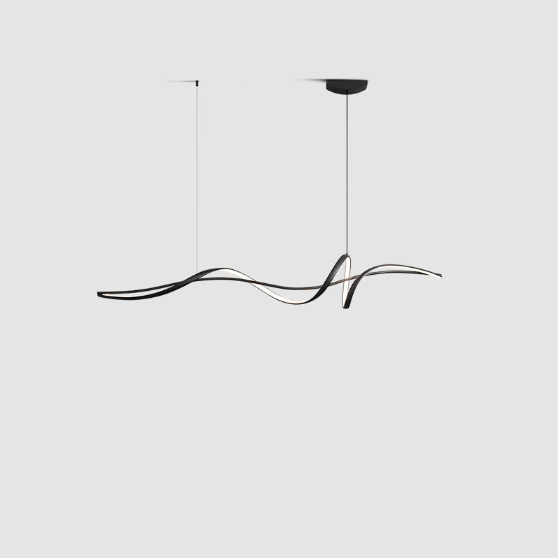 WOMO Schwarze Spiral-LED-Pendelleuchte - WM2299