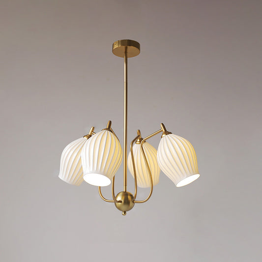 WOMO Mid Century Modern Ceramic Arm Chandelier-WM2121