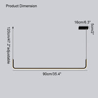 WOMO Suspension longue en métal pour table à manger, style minimaliste - WM2001