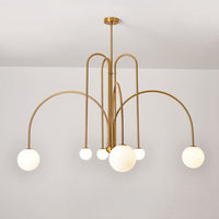 WOMO Lustre Mid-Century avec boules de verre pour salon-WM2522