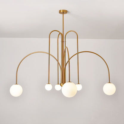 WOMO Glass Globe Arm Chandelier-WM2522