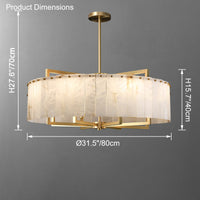WOMO Golden Chandeliers Round Dining Table-WM2390a