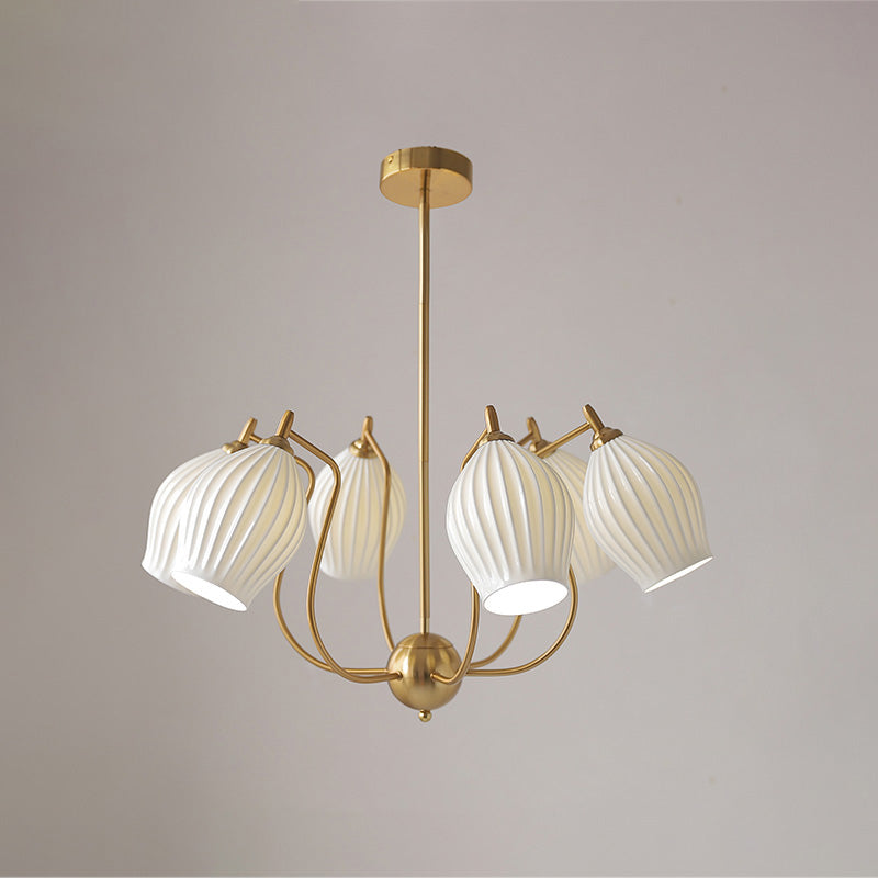 WOMO Mid Century Modern Ceramic Arm Chandelier-WM2121