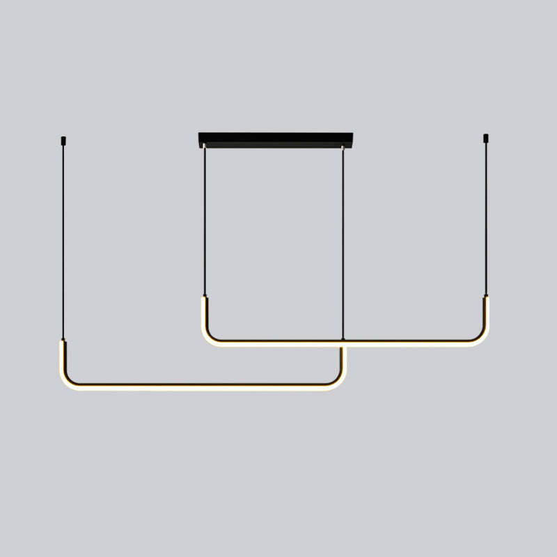 WOMO Lange Metall Pendelleuchte Esstisch Minimalistisch-WM2001