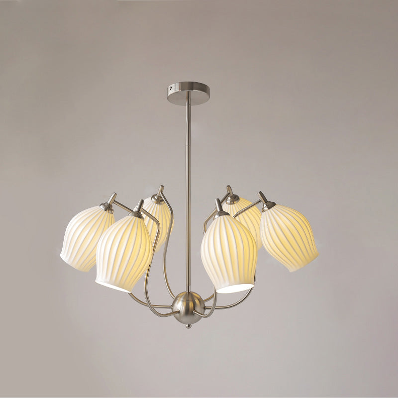 WOMO Mid Century Modern Ceramic Arm Chandelier-WM2121