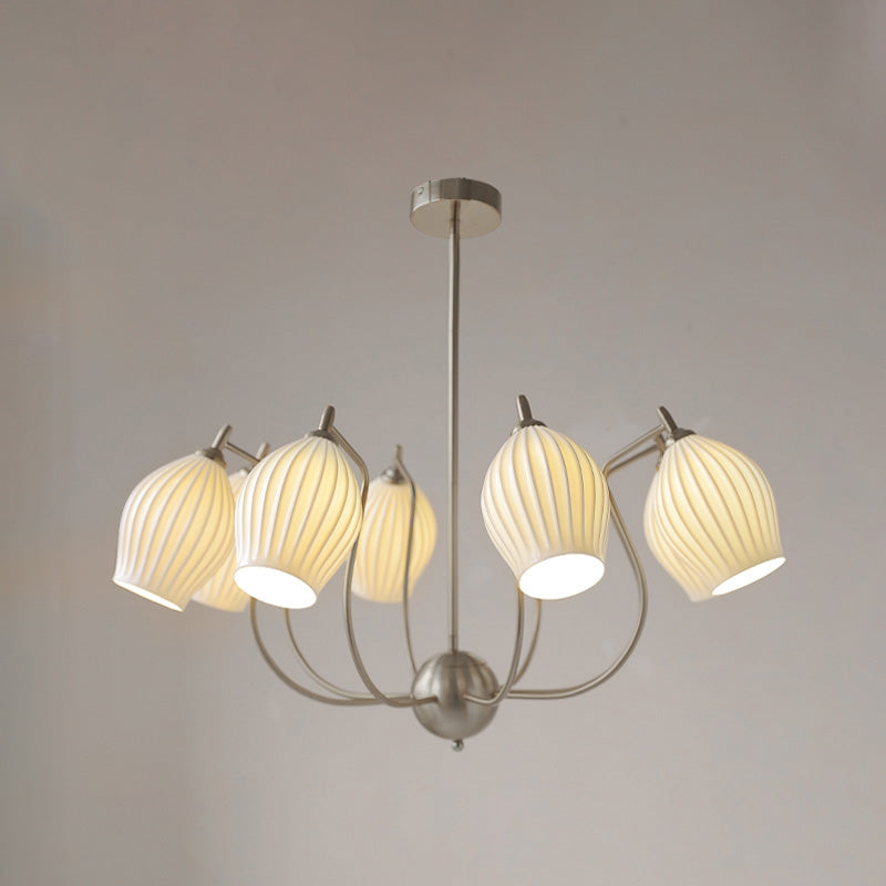 WOMO Mid Century Modern Ceramic Arm Chandelier-WM2121