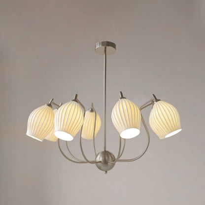 WOMO Mid Century Modern Ceramic Arm Chandelier-WM2121