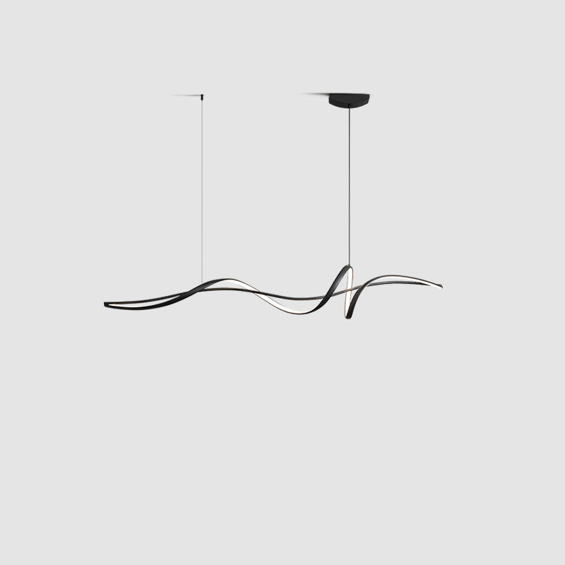 WOMO Schwarze Spiral-LED-Pendelleuchte - WM2299