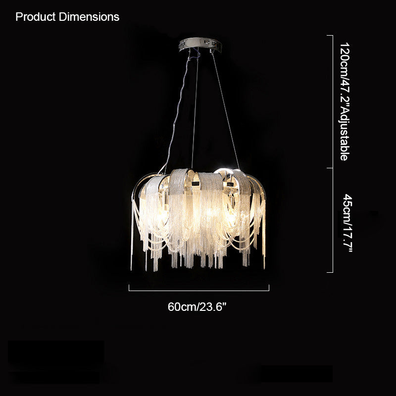 WOMO Runde Kronleuchter mit Quasten - WM2087