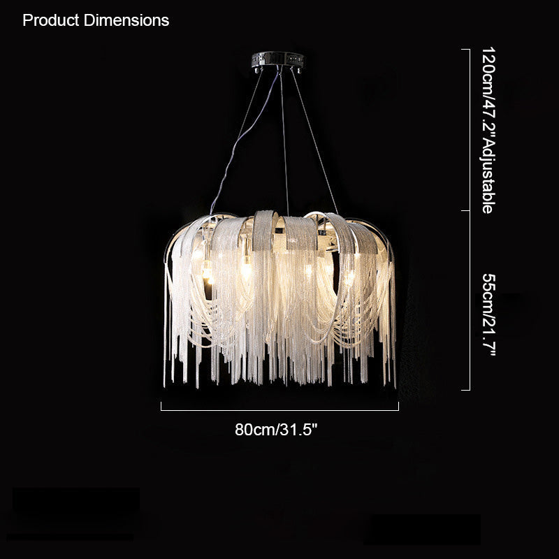 WOMO Runde Kronleuchter mit Quasten - WM2087