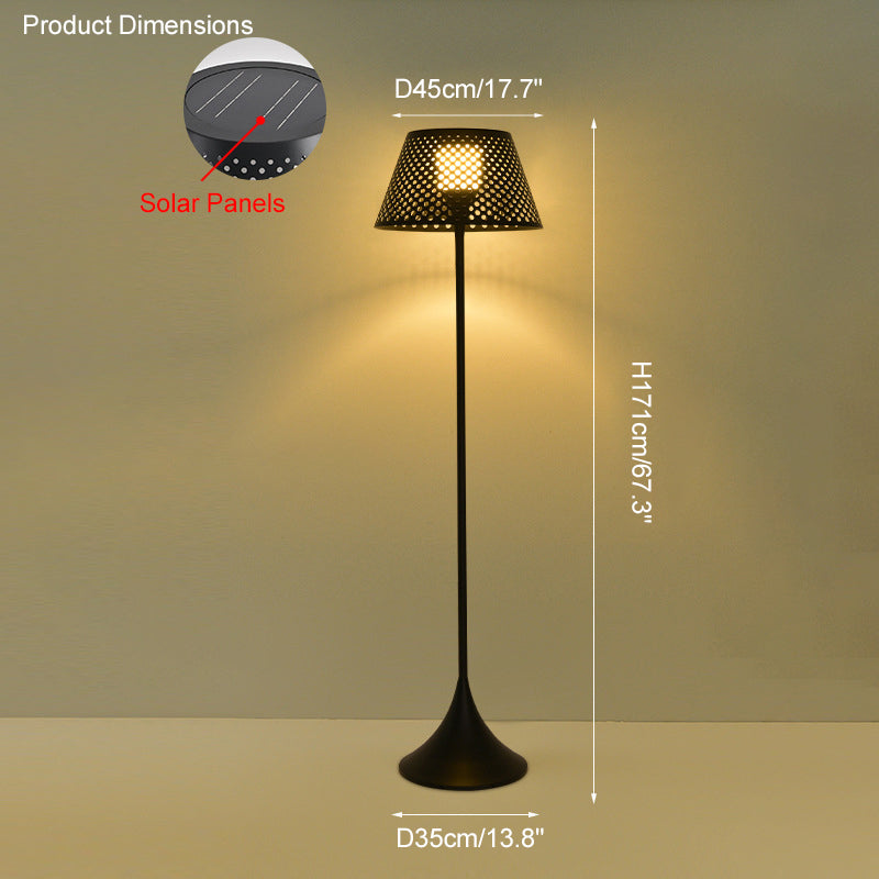 WOMO Solar Rattan Bodenleuchte-WM9011