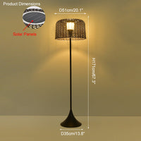 WOMO Solar Rattan Floor Lamp-WM9011