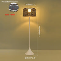 WOMO Solar Rattan Floor Lamp-WM9011