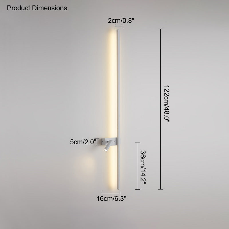 WOMO schaltbare lange lineare Wandleuchte mit Spotlight-WM6068