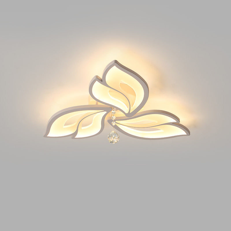 WOMO Large Crystal Glass Flower Ceiling Light -WM1107