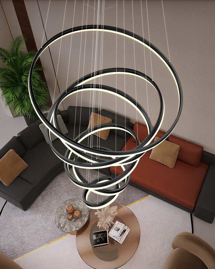 WOMO Tiered Ring LED Chandelier-WM2159