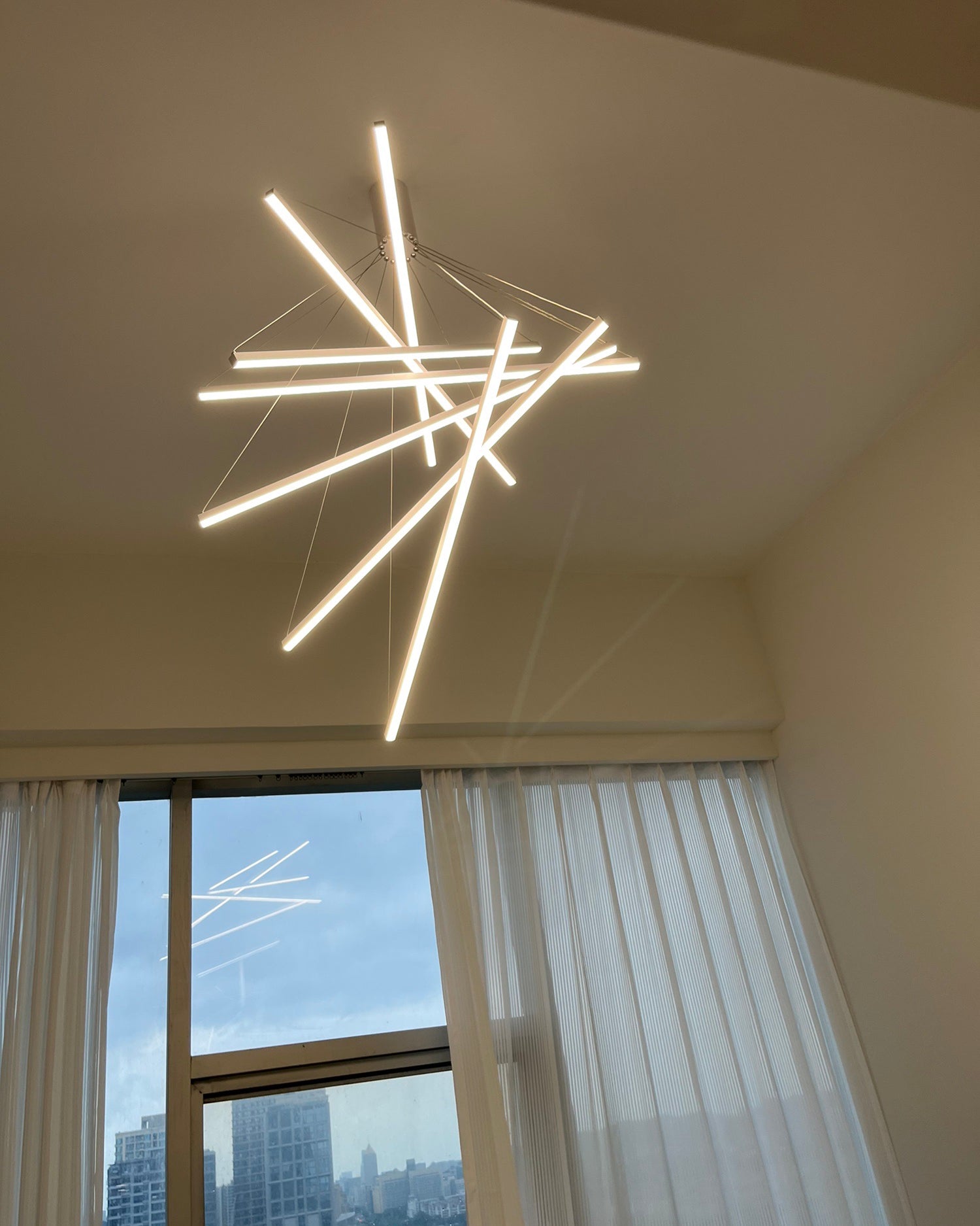 WOMO LED Kronleuchter Balken Metall Treppenhaus-WM2125