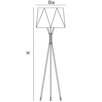 WOMO Facetten-Stativ-Stehleuchte-WM7004