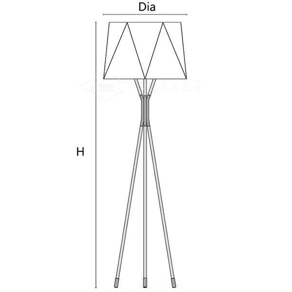 WOMO Faceted Tripod Floor Lamp - WM7004