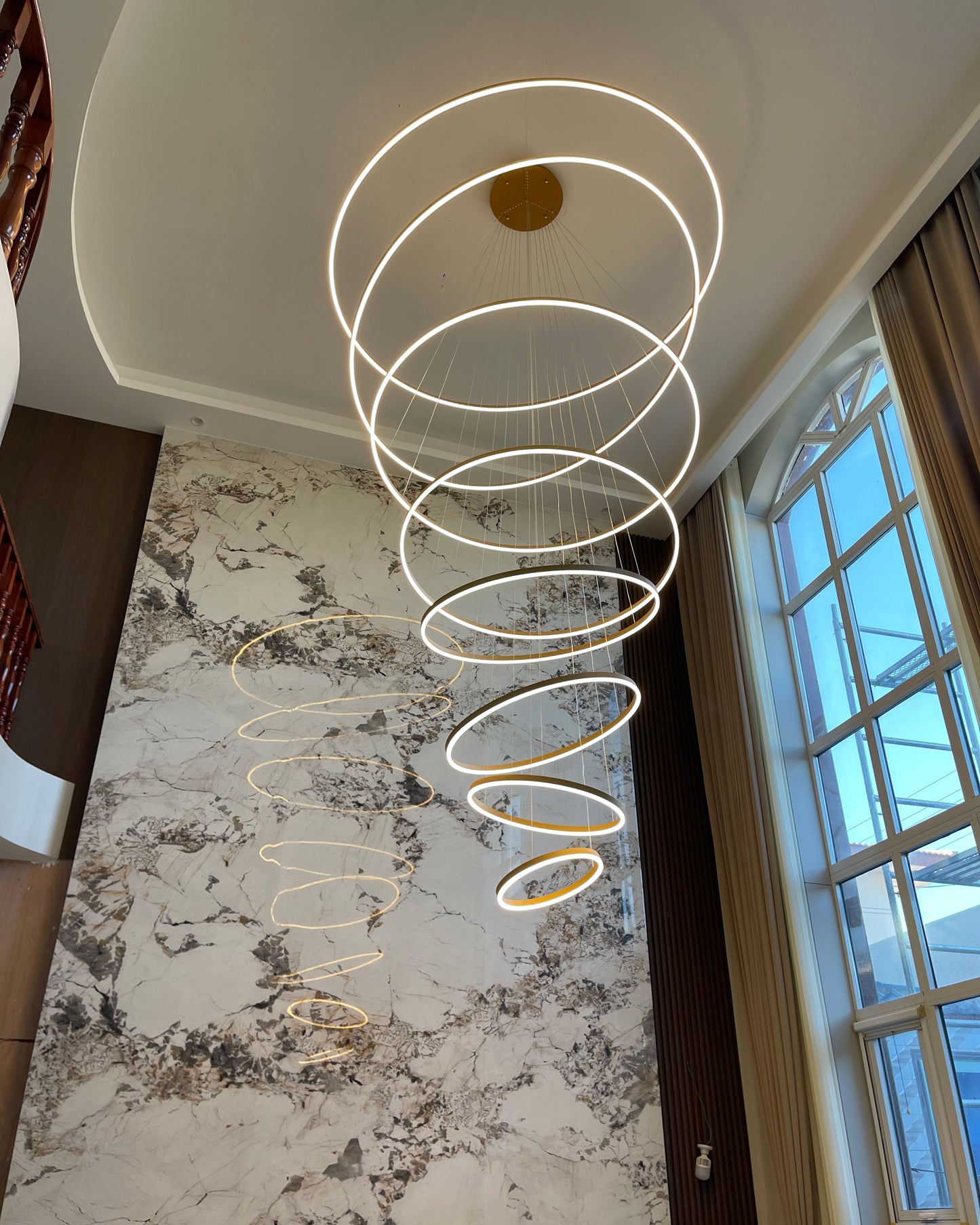 WOMO Tiered Ring LED Chandelier-WM2159