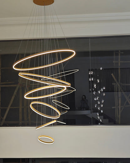 WOMO Tiered Ring LED Chandelier-WM2159